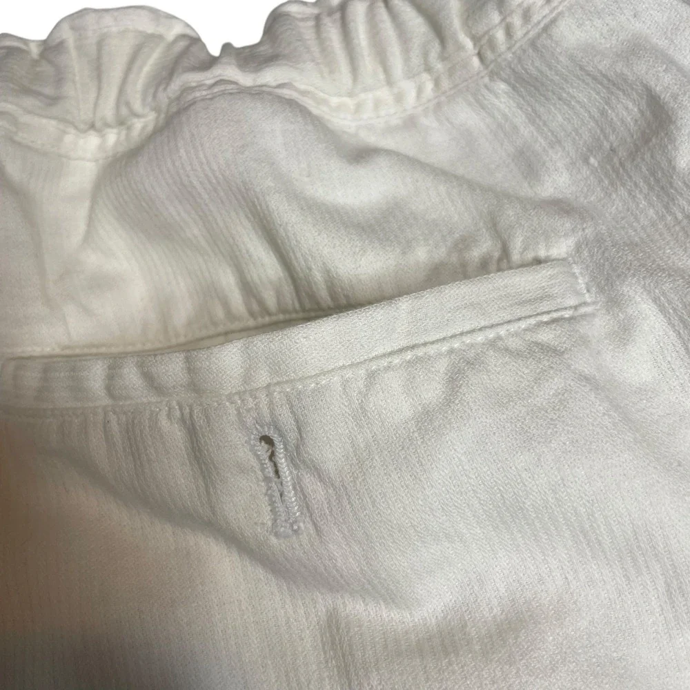 Axcess Liz Claiborne White Linen Blend Wide Leg Drawstring Pants Mens XL